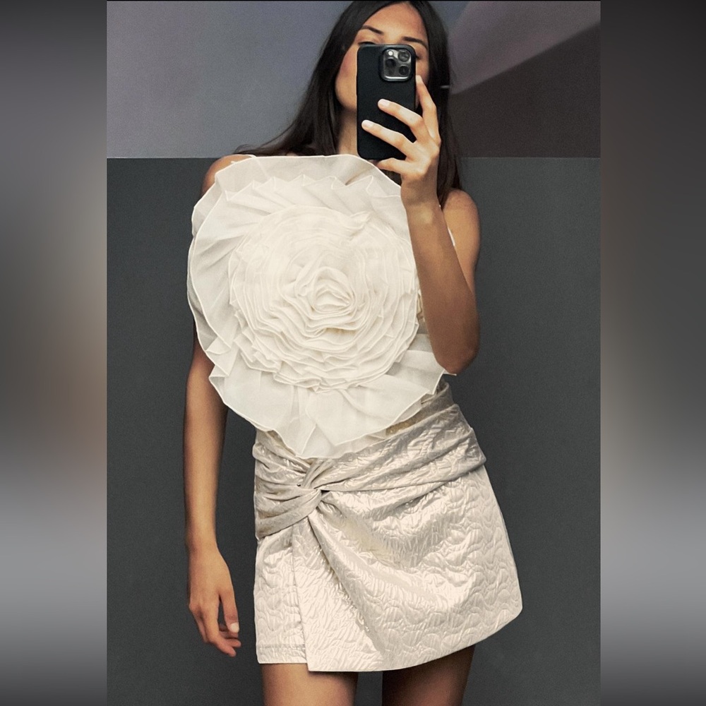 Zara maxi organza flower top - Picture 2 of 9